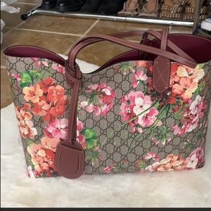 Gucci blooms reversible tote